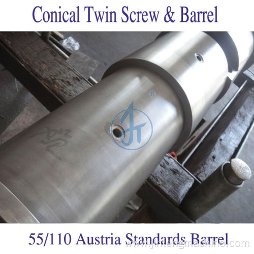 conical twin screw and barrel for HDPE